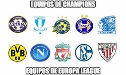 Enlace a Comparativa entre Champions y Europa League