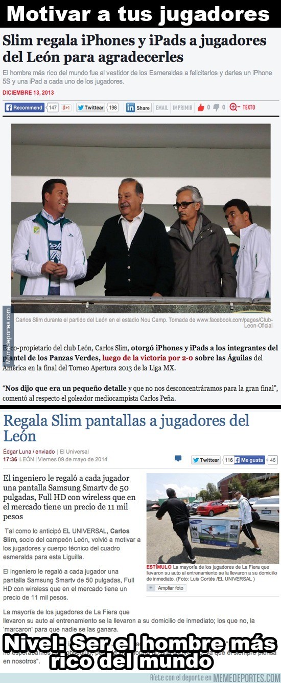 692786 - Motivar a tus jugadores, nivel: Carlos Slim