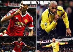 Enlace a Anthony Martial y Thierry Henry