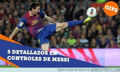 710011 - Detallazos de Messi en su primer control, jugador único
