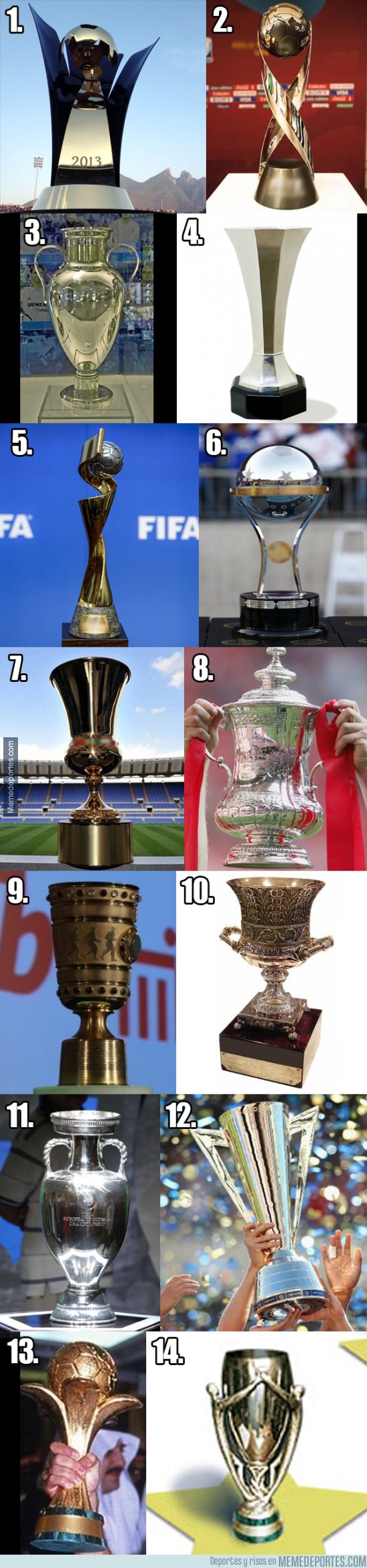 713634 - Test Cultural del Fútbol: ¿Reconoces todos estos trofeos del mundo?
