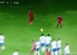 Enlace a GIF: Golazo de tiro libre de Roberto Torres visto en la Liga Adelante