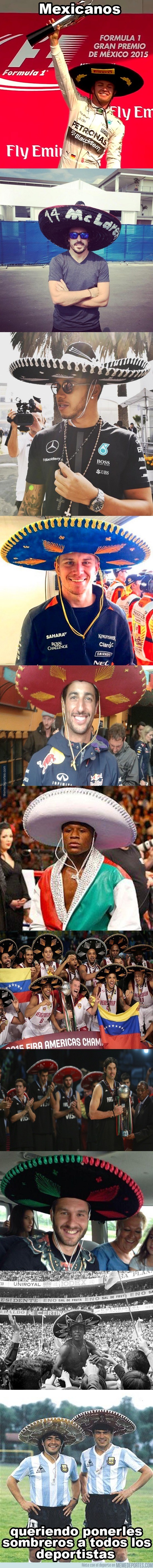 724092 - Mexicanos y su manía de ponerles sombreros a todos los deportistas