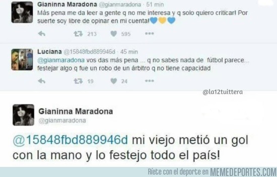 726970 - La respuesta de la hija de Maradona a las críticas a Boca