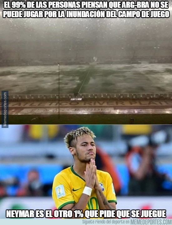 732445 - Neymar rezando para que se juegue el partido