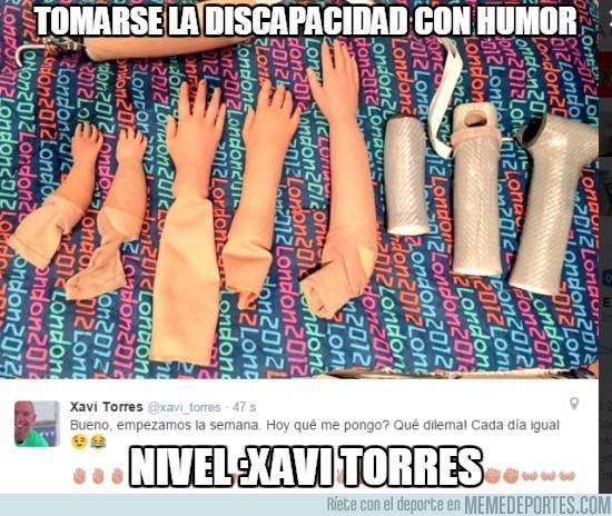 752988 - Tomarse la discapacidad con humor, Xavi Torres es un grande
