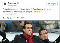 Enlace a El Borussia negro pidiendo a la Juventus que ganen al Sevilla