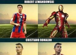 Enlace a Los superhéroes de algunos futbolistas 