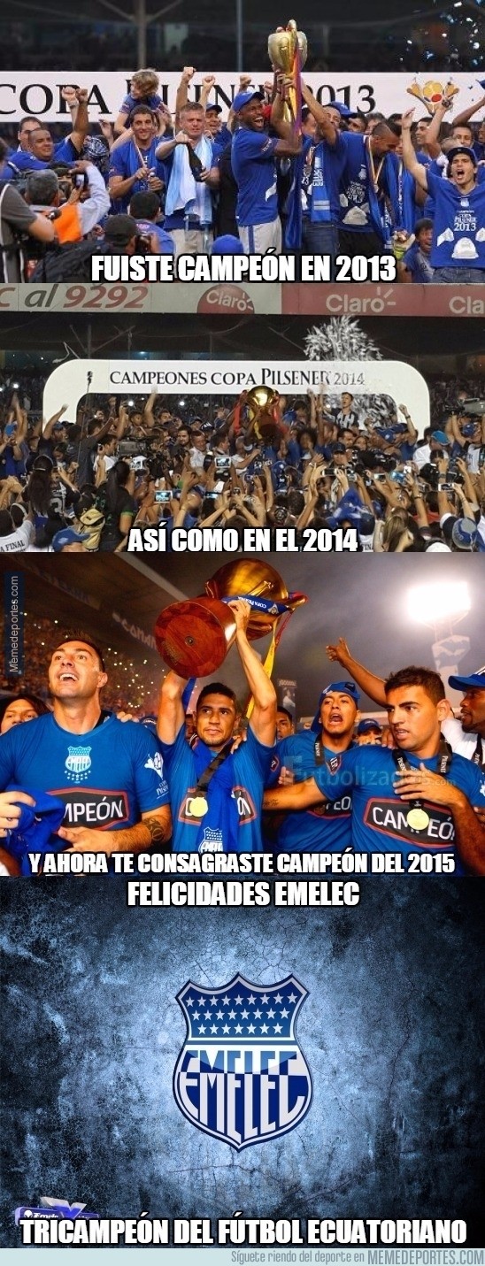 765009 - Emelec, tricampeón del fútbol ecuatoriano