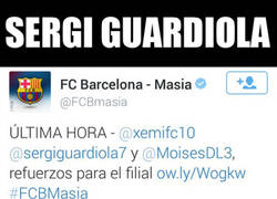 Enlace a Los tuits por los que el Barça ha echado a Sergi Guardiola después de 2 horas y 34 minutos