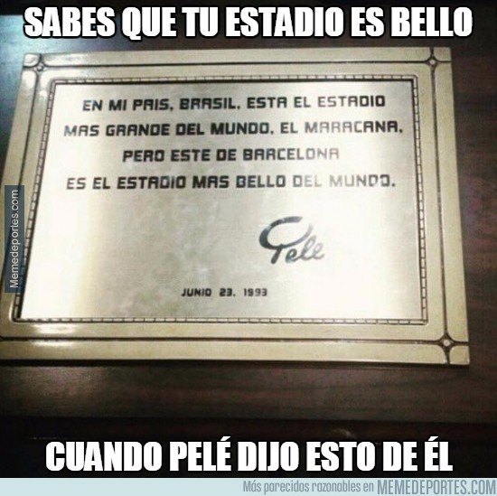 769355 - Lo que dijo Pelé sobre el Monumental Isidro Romero