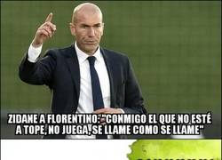 Enlace a Primer recadito de Zidane a Florentino