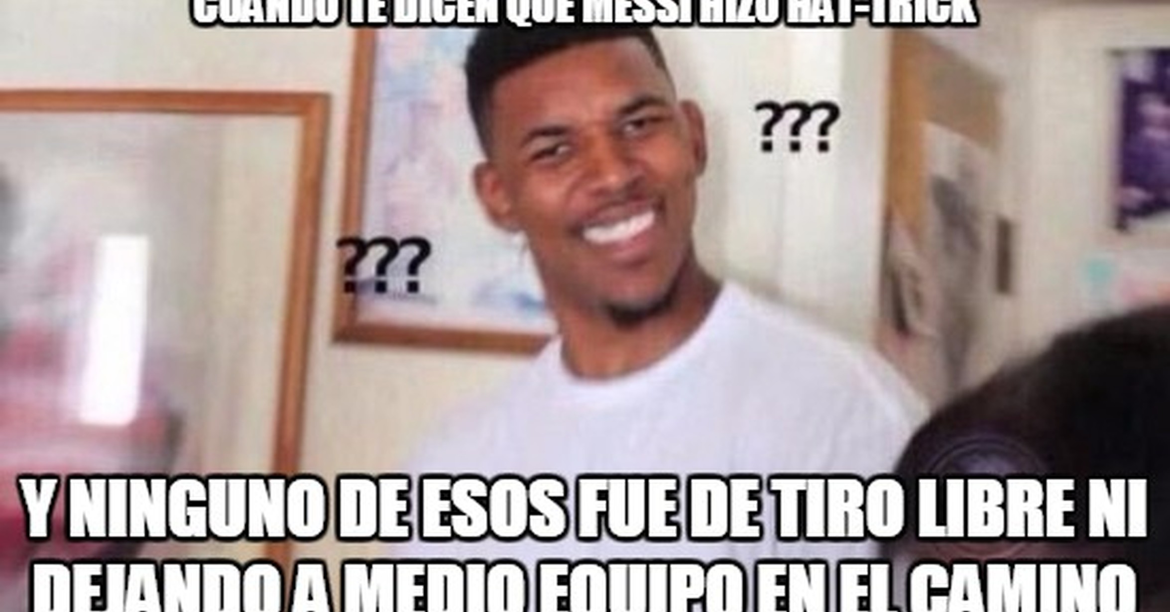 [ MEMEDEPORTES ] ¿Messi un hattrick sólo empujándola?