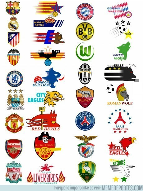 Si los equipos de futbol fueran equipos de futbol americano