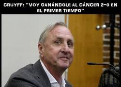 Enlace a Cruyff habla sobre su progreso en el partido vs el cáncer