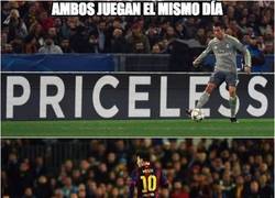 Enlace a Messi y Cristiano, PRICELESS los dos
