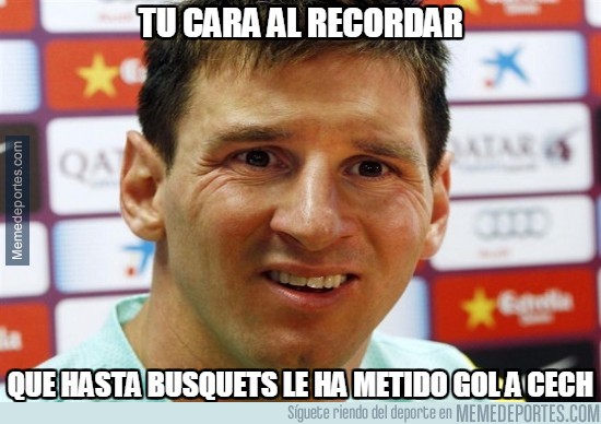 807924 - Busquets le ha marcado más goles a Cech que Messi
