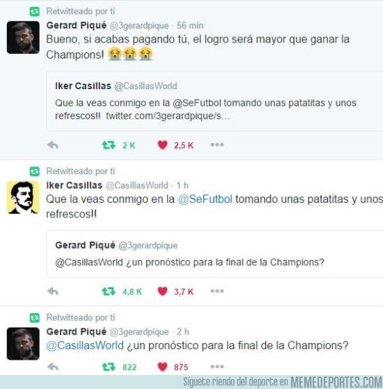 813176 - Las bromas de buen rollo entre Piqué y Casillas