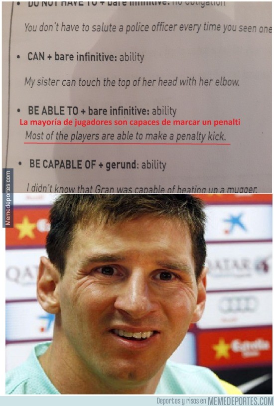 820258 - Messi no está de acuerdo con los libros de inglés