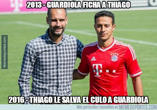 822049 - Thiago le hace un gran favor a Guardiola