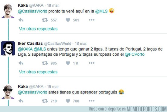 824046 - Exmadridistas desatados por twitter, ahora Kaka vs Casillas