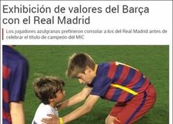 Enlace a Exhibición de valores del Barcelona #respect