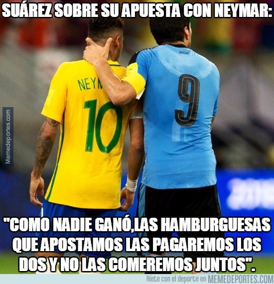 827591 - Suárez sobre su apuesta con Neymar tras el Brasil-Uruguay