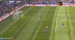 Enlace a GIF: Morgan adelanta al Leicester contra el Southampton antes del descando