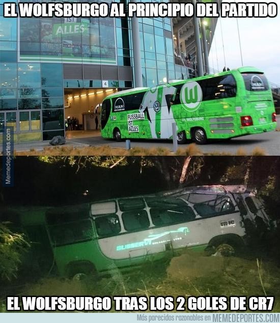 836345 - El bus del Wolfsburgo ha quedado destrozado