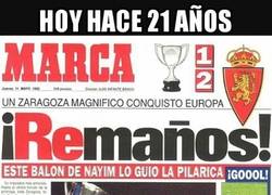 Enlace a Aquella noche del 10 de mayo de 1995 en el que el Real Zaragoza logró la Recopa