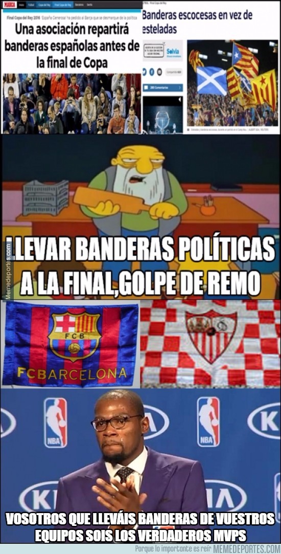 859819 - Como diría Rajoy, política es política y fútbol es fútbol.