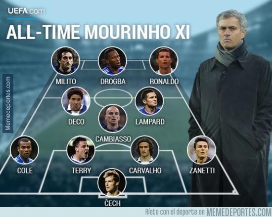 862476 - El equipo ideal con jugadores que ha dirigido el portugués José Mourinho según la UEFA