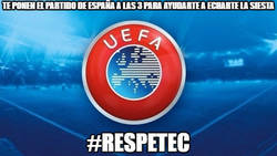 Enlace a La UEFA te ayuda a dormir con España