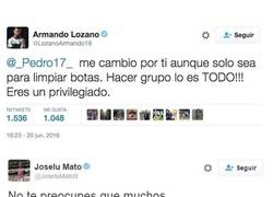 Enlace a Varios futbolistas profesionales españoles critican en twitter las palabras de Pedro