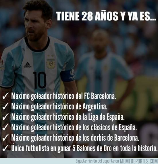 878666 - Los números de Messi, a punto de cumplir 29 años