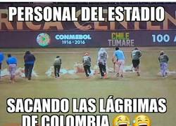 Enlace a Las lágrimas de Colombia en el estadio