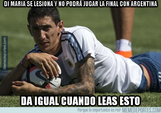 879824 - Di María se pierde otra final con Argentina