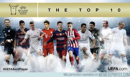 890842 - Los 10 nominados al premio UEFA al Mejor Jugador de Europa