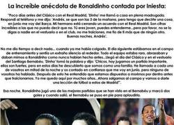 Enlace a La curiosa historia de Ronaldinho antes de un partido contra el Real Madrid