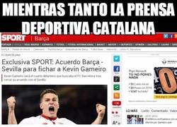 Enlace a Mientras tanto la prensa deportiva catalana. La enésima guerra de Sport y Mundo Deportivo