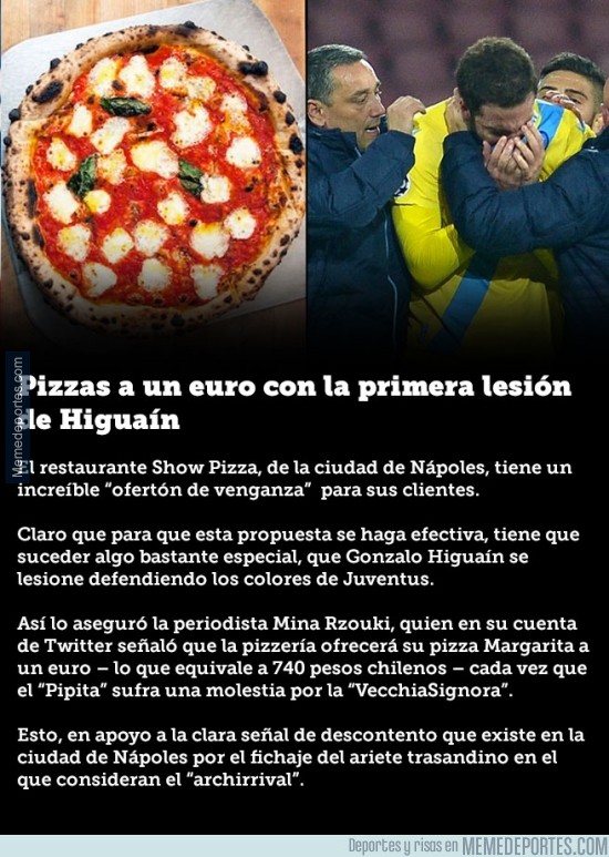 894054 - Ves que en Napoli odian a Higuaín cuando llegan a este extremo con las pizzas