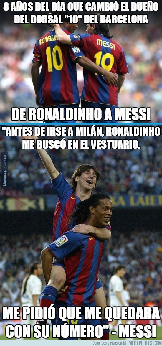 894877 - Así fue cómo Messi heredó el 10 de Ronaldinho