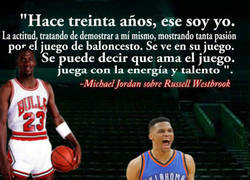 Enlace a Michael Jordan sobre Russell Westbrook
