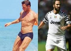 Enlace a Diferencias entre Totti con 39 años e Higuaín con 28 años
