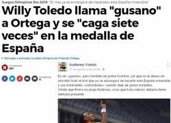 Enlace a Willy Toledo contra el atleta Orlando Ortega