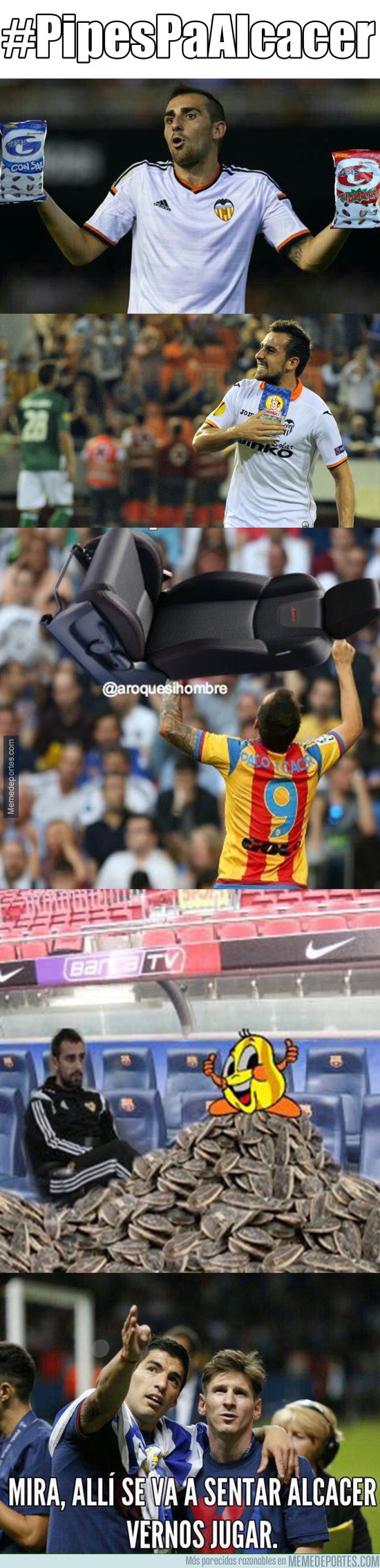 902756 - #PipesPaAlcacer el TT que está revolucionando Twitter por la futura suplencia de Alcácer en el Barça