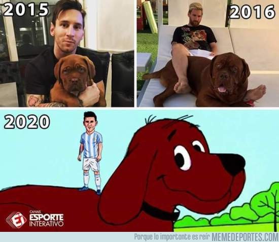 905422 - A este paso ésta será la imagen que publicará Messi con su perro dentro de 4 años