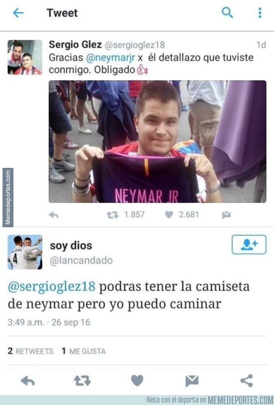911601 - LAMENTABLE: Se ríen del discapacitado que recibió la camiseta de Neymar