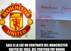 Enlace a Sale a la luz este contrato real de jugador del Manchester United de 1965