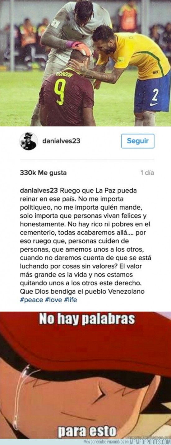 916064 - El emotivo mensaje de Dani Alves para todos los venezolanos